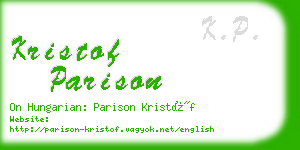 kristof parison business card